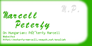 marcell peterfy business card